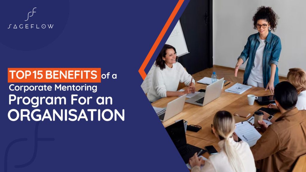 a diverse team collaborating in a corporate mentoring program