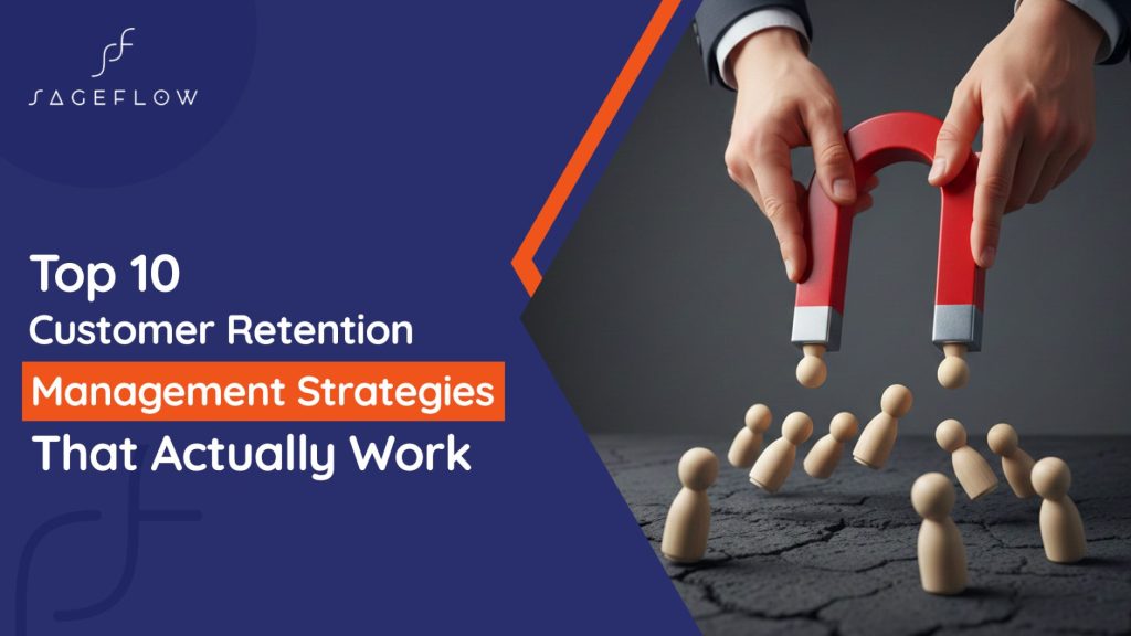 customer retention strategies with magnet attracting, representing effective customer management.