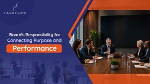 Board members discussing organizational strategy and the responsibilities of a board for improving purpose and performance